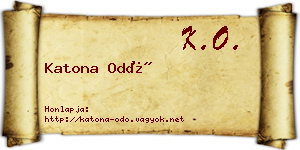 Katona Odó névjegykártya